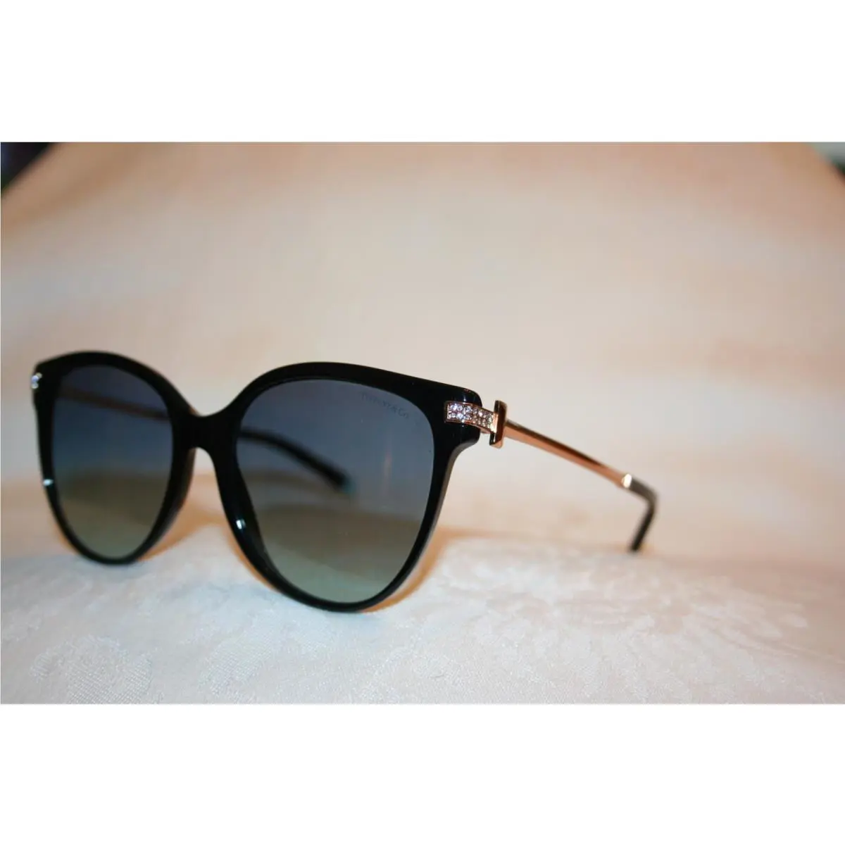 Tiffany Co Sunglasses TF4193B Black/azure Gradient Blue 8001/9S 55/17/140