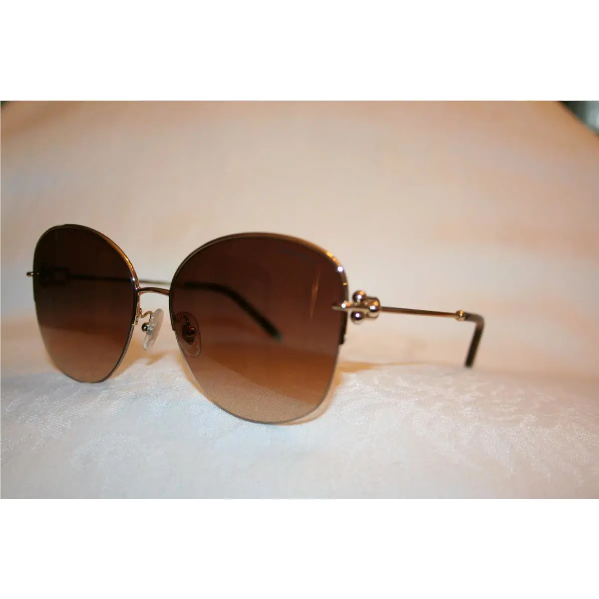 Tiffany Co Sunglasses TF3082 Pale Gold / Brown Gradient 6021/3B 58-16-140