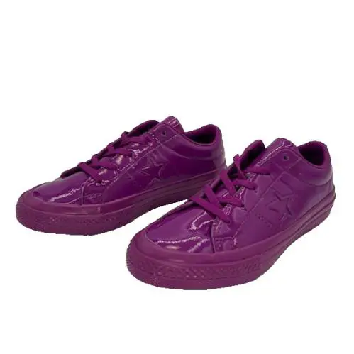 Converse One Star OX Youth/junior/kids Sneaker Shoes Purple Violet/ Size 1.5 - Metallic purple -U21- 362535C