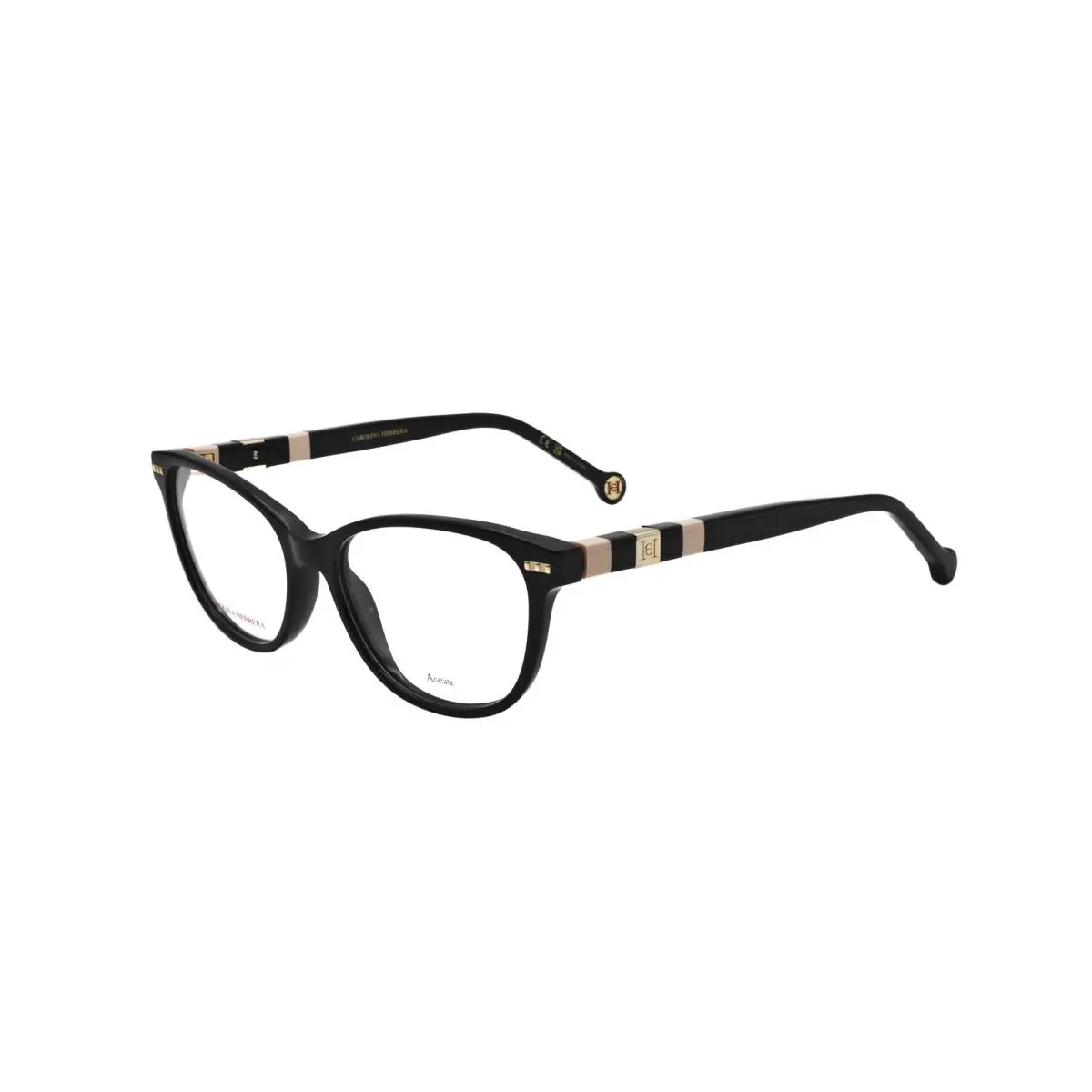 Carolina Herrera Women`s 53mm Black Pink Opticals CH0048-3H2-53 - Frame: Black, Lens: No Color, Other Frame: Black Pink