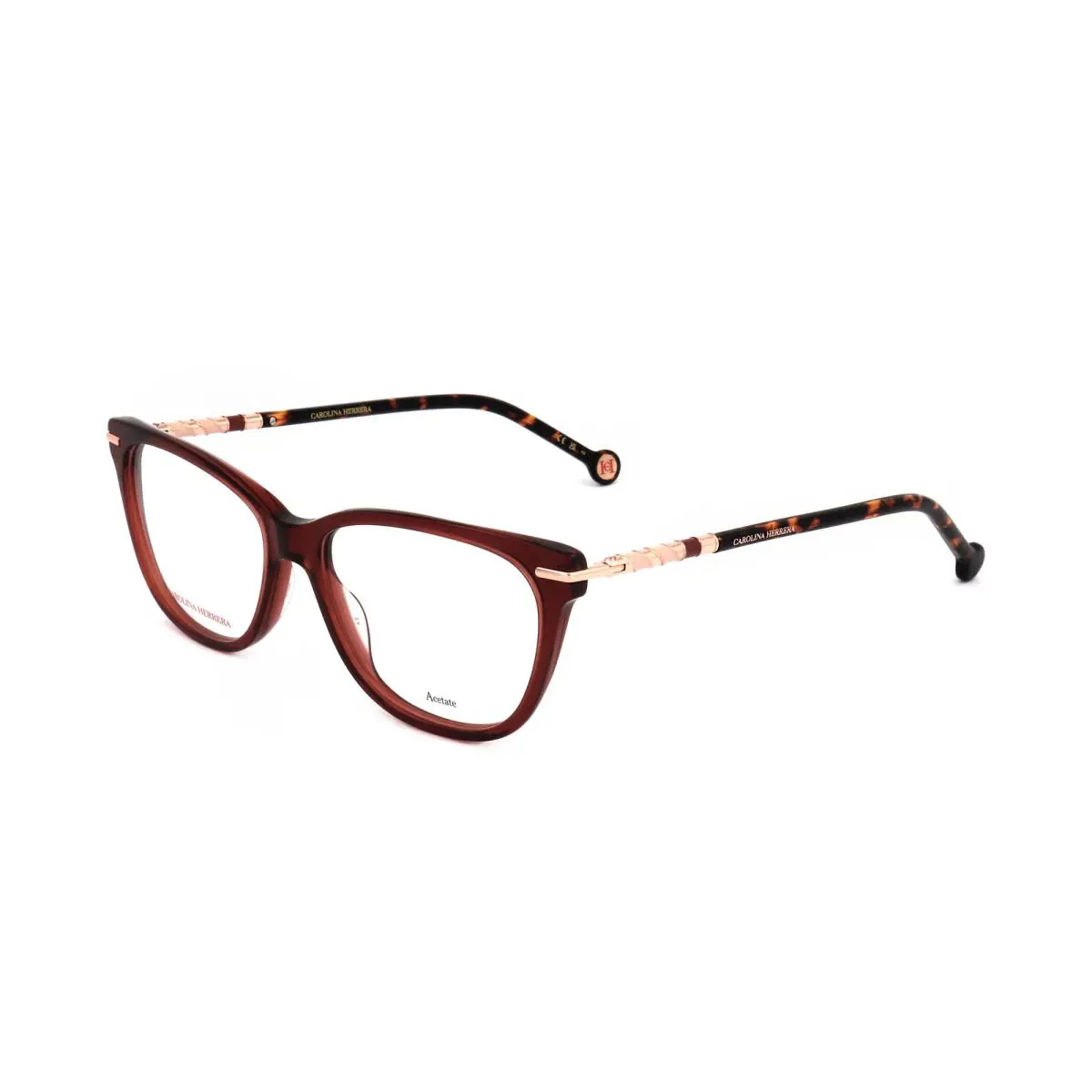 Carolina Herrera Women`s 54mm Burgundy Havana Opticals HER0096-YDC-54 - Frame: Red, Lens: No Color, Other Frame: Burgundy Havana