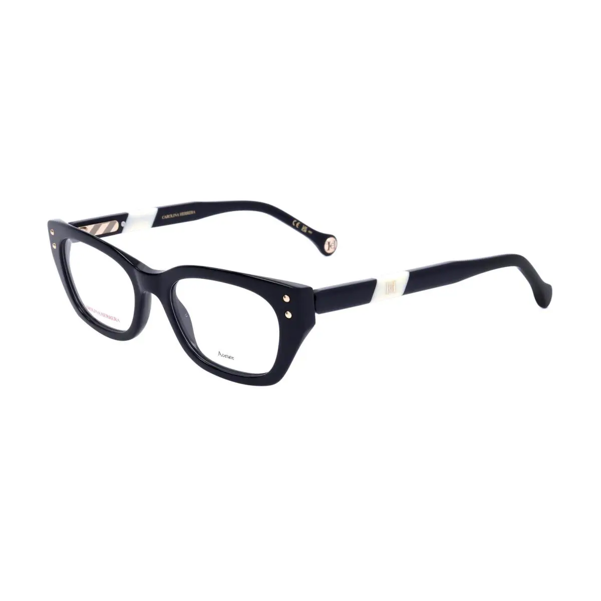 Carolina Herrera Women`s 50mm Black White Opticals HER0192-80S-50 - Frame: Black, Lens: No Color, Other Frame: Black White