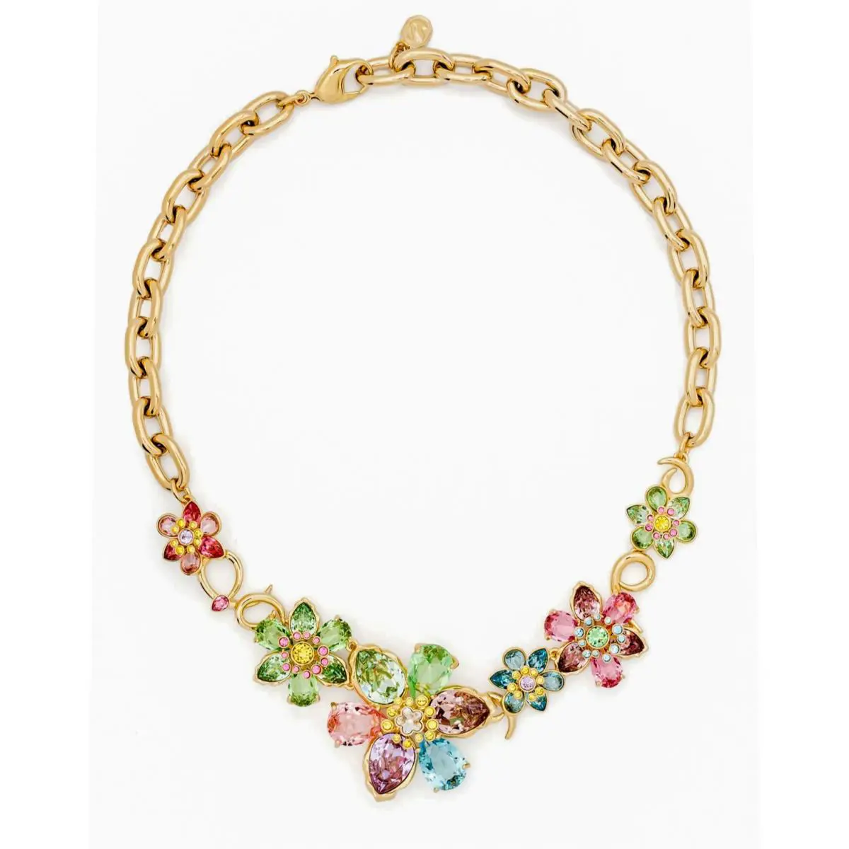 Swarovski 5709030 Bold Multicolor Crystals Flowers Necklace