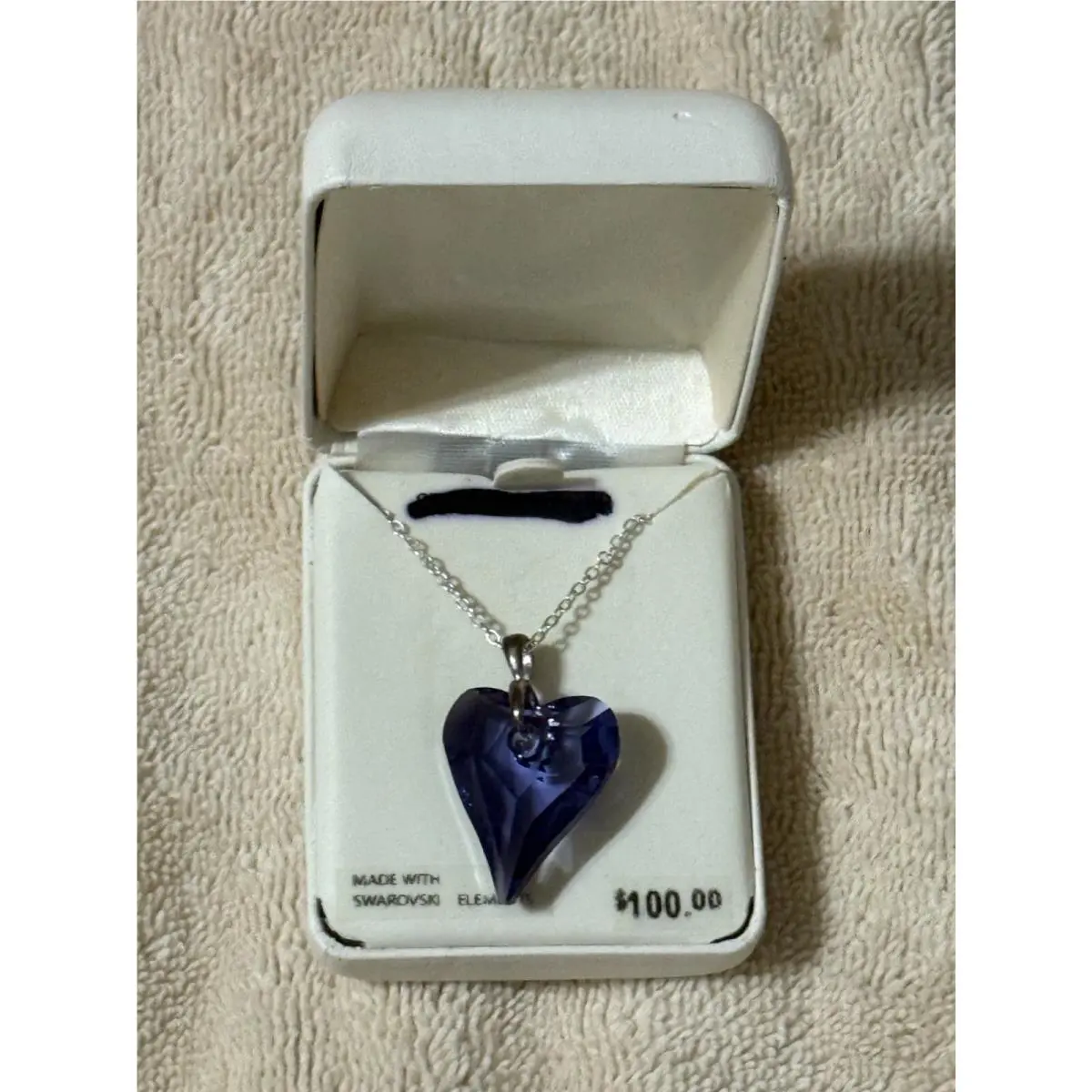 Swarovski Crystals Elements AB Pendant 925 Silver Necklace