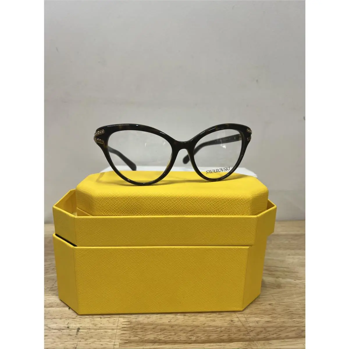 Swarovski SK2030 1002 Eyeglasses Women`s Dark Havana Square 0428 w/ Case