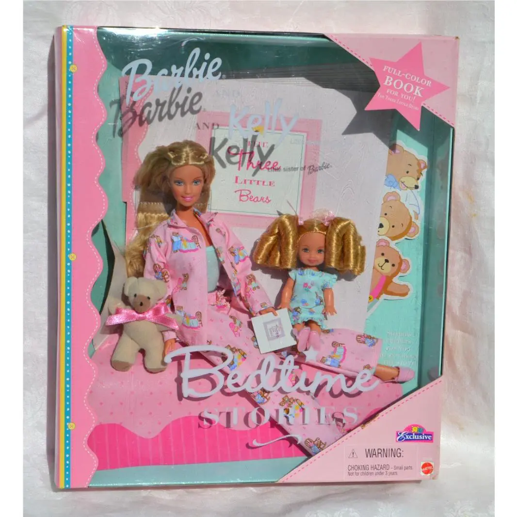 Barbie and Kelly Bedtime Stories Dolls Giftset Toys R Us Three Bears Mattel 2000