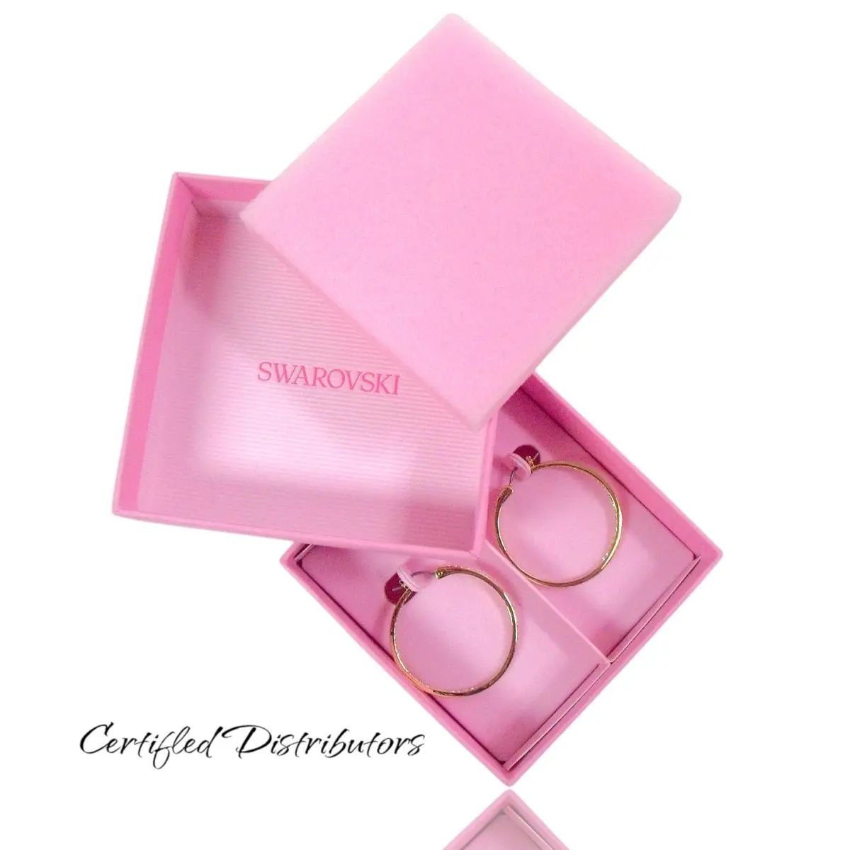 Sommerset Hoop Earrings Gold Medium. 5734281 by Swarovski