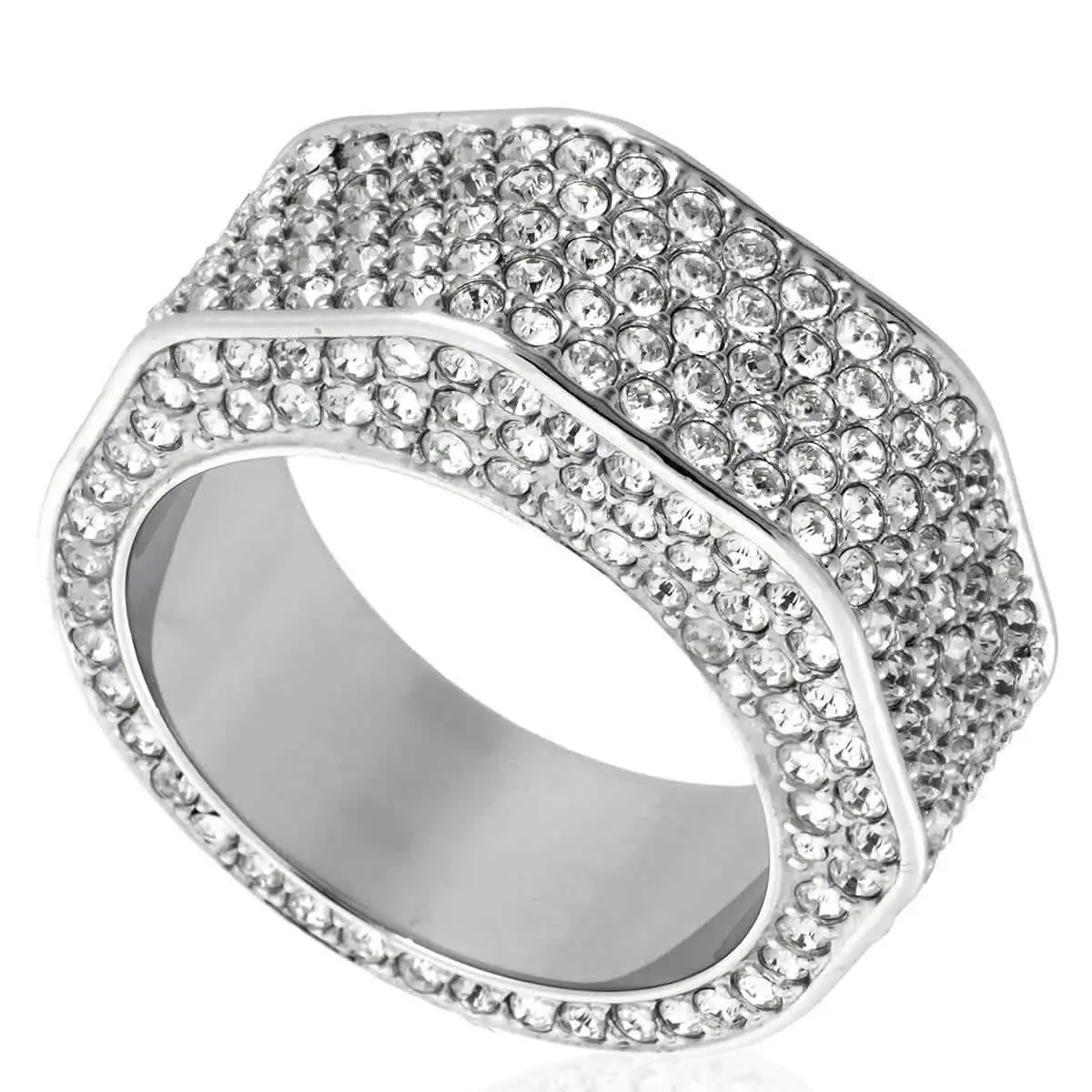 Swarovski Dextera Pave Octagon Shape Cocktail Ring Size 62 US 9.5