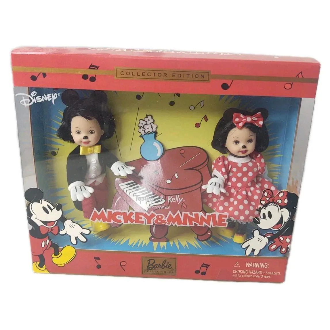 2002 Kelly Tommy Disney Minnie Mickey Mouse Barbie Toddler Doll Set 55502 Nrfb