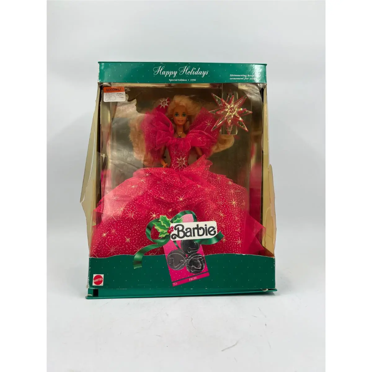 1990 Happy Holidays Special Edition Barbie Doll Mattel 4098