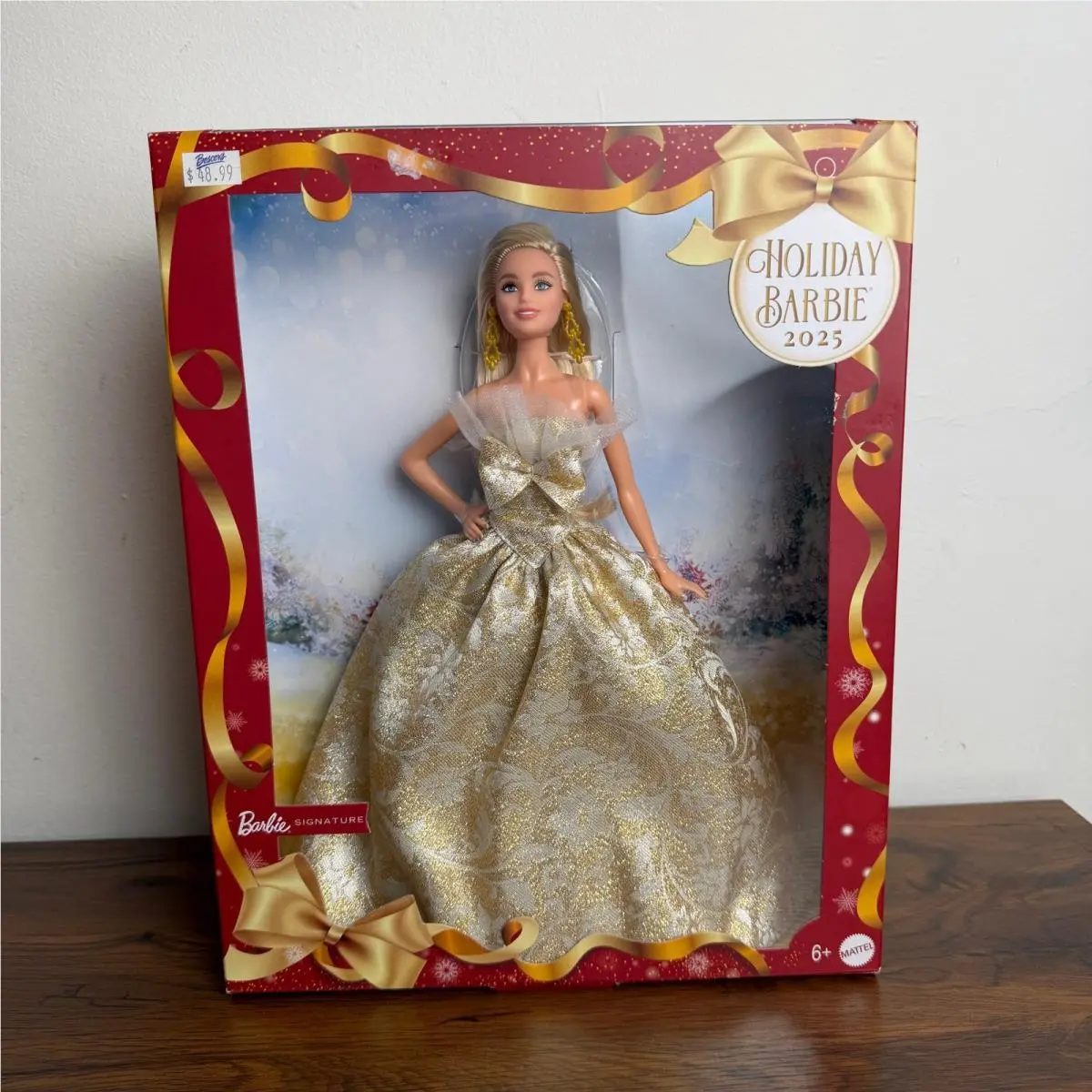 Barbie Signature 2025 Holiday Barbie Fashion Doll Blonde Mattel JBH95