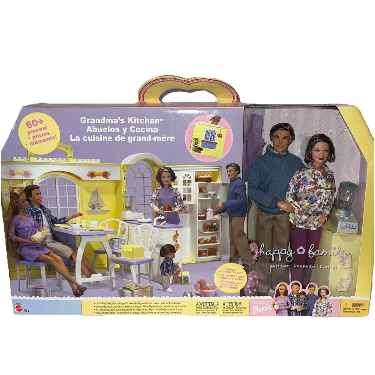 Barbie: Happy Family Grandpa Grandma’s Kitchen Gift Set 2003 B9880 Nrfb Rare