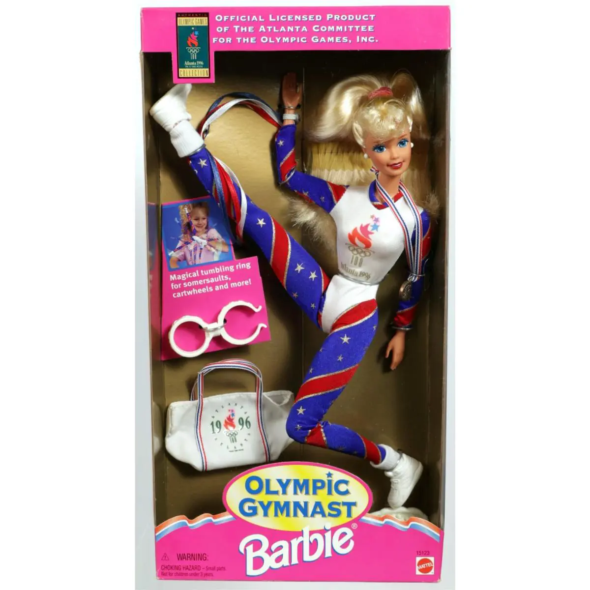 1996 Atlanta Olympic Games Collection Gymnast Barbie Doll - 15123 Nrfb Mattel