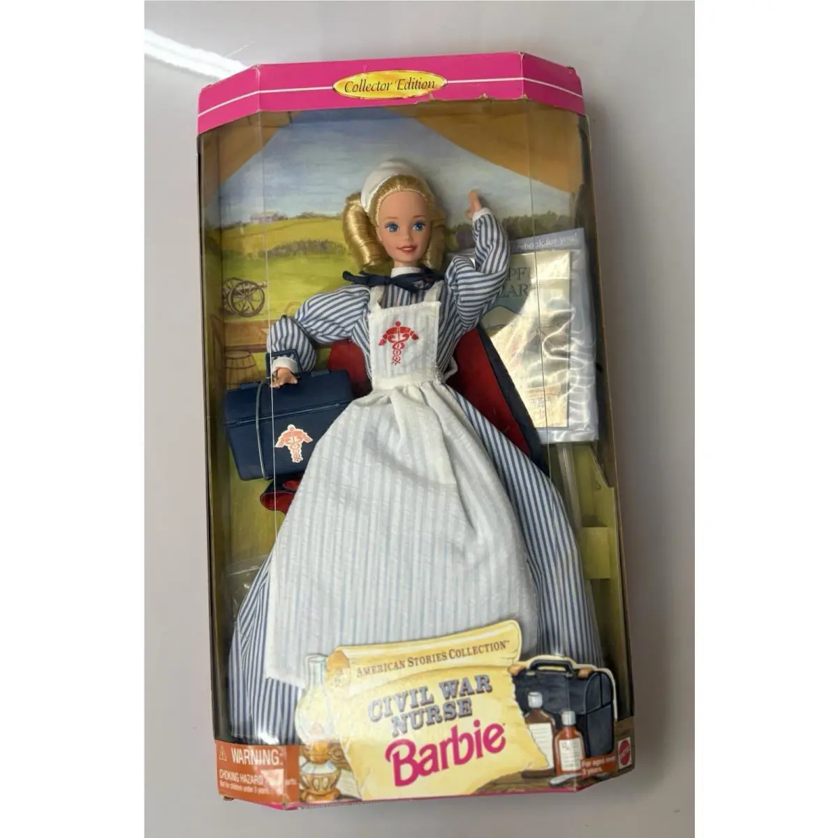 1995 Civil War Nurse Barbie American Stories Collection Box