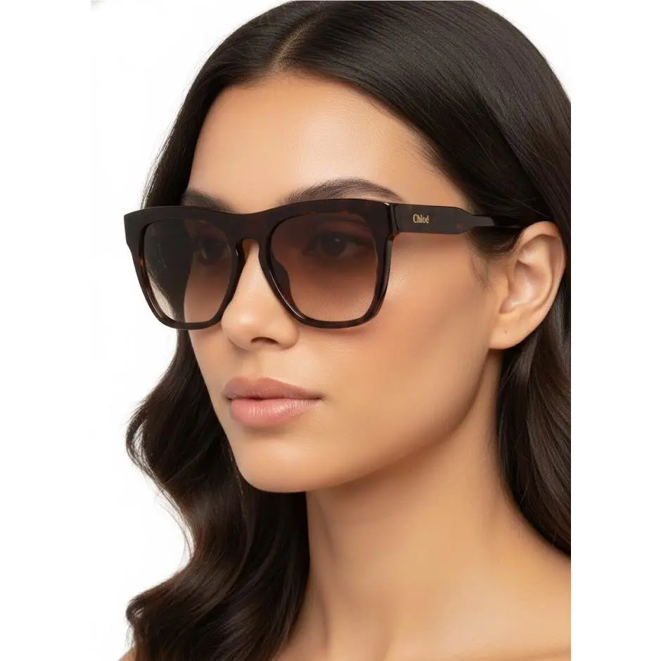 Chloé Women 56mm Square Sunglasses Havana Havana Brown