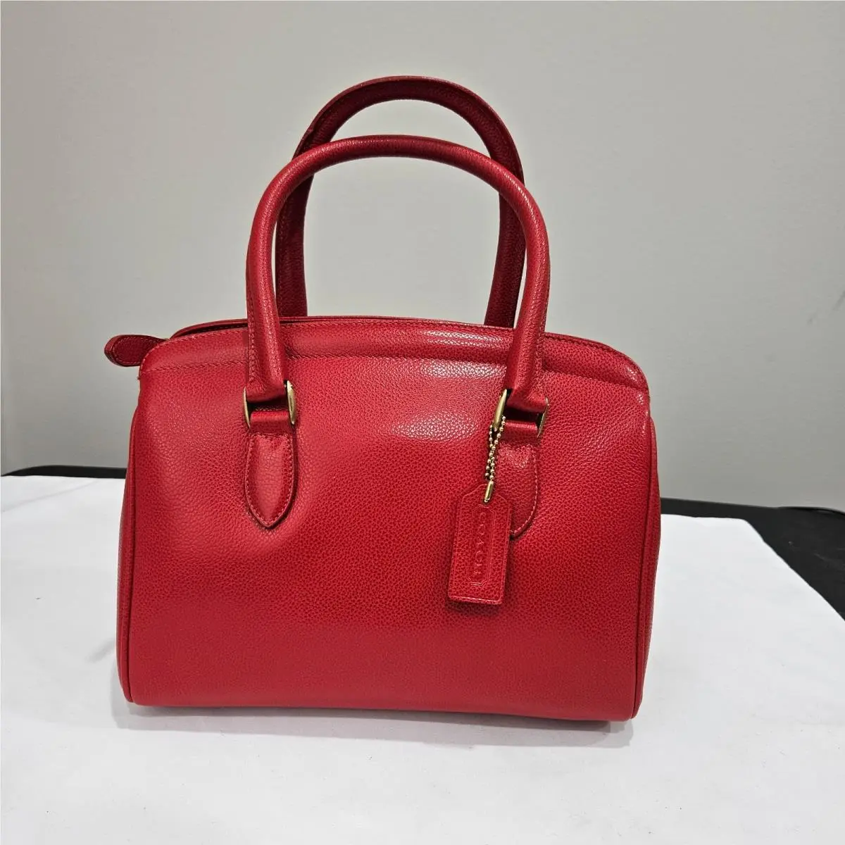 Vintage Coach Madison Sutton Satchel Crossbody Bag 4410 Scarlet Red Italy