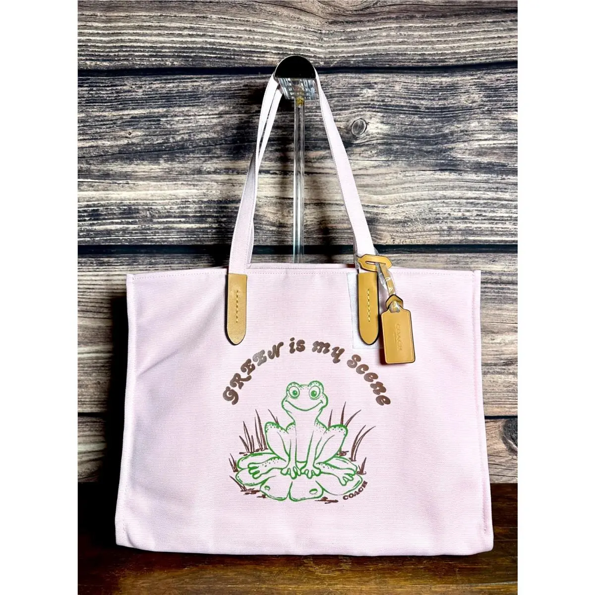 Tote 42 Pink Recycled Canvas/leather Dust Bag C9805 by Coach