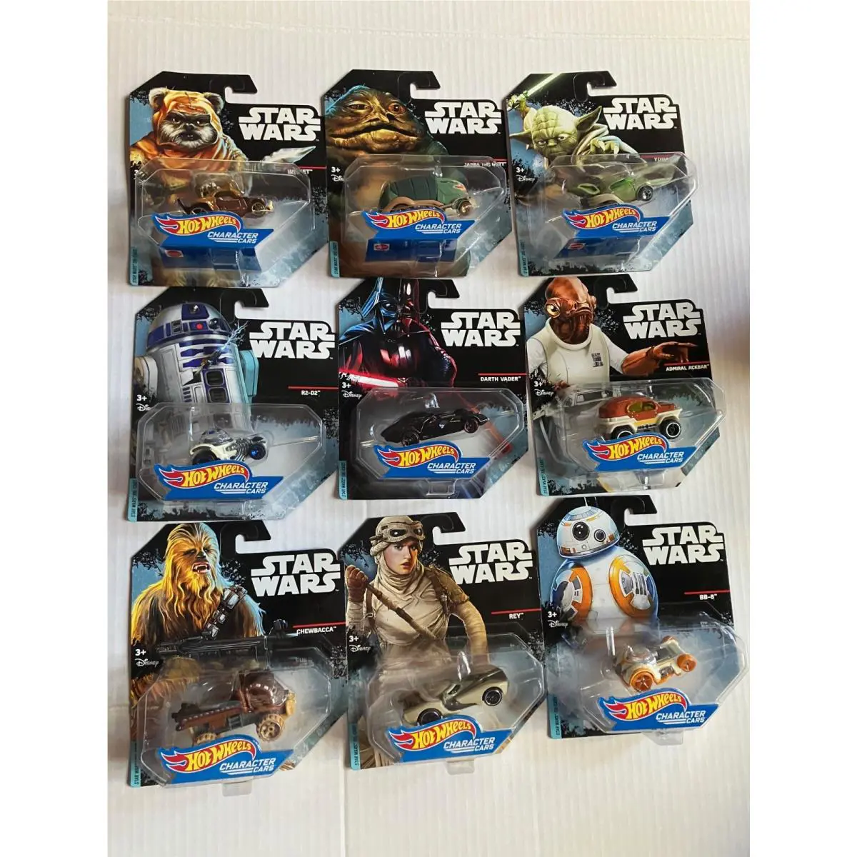 Hot Wheels Star Wars Character Cars - Set OF 9 For Only with