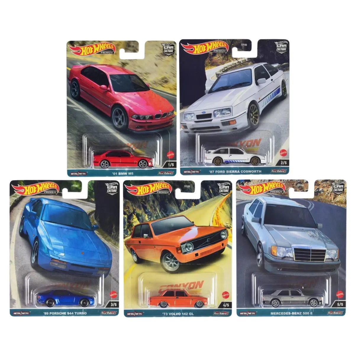 Hot Wheels Premium Car Culture 2023 Canyon Warriors FPY86-959C Set of 5 In Stock