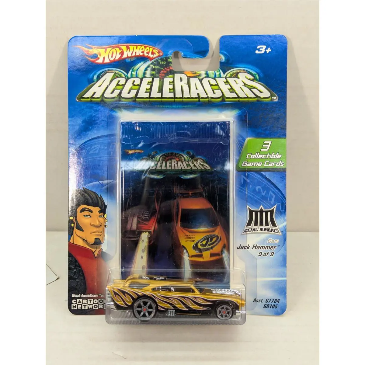 Hot Wheels 2005 Acceleracers Metal Maniacs Jack Hammer 9 of 9 Yellow