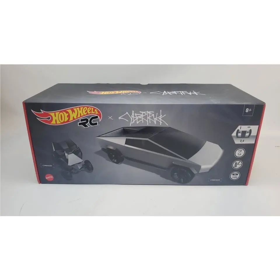 Hot Wheels Tesla Cybertruck and Cyberquad 1:10 Remote Control Car - GYD25