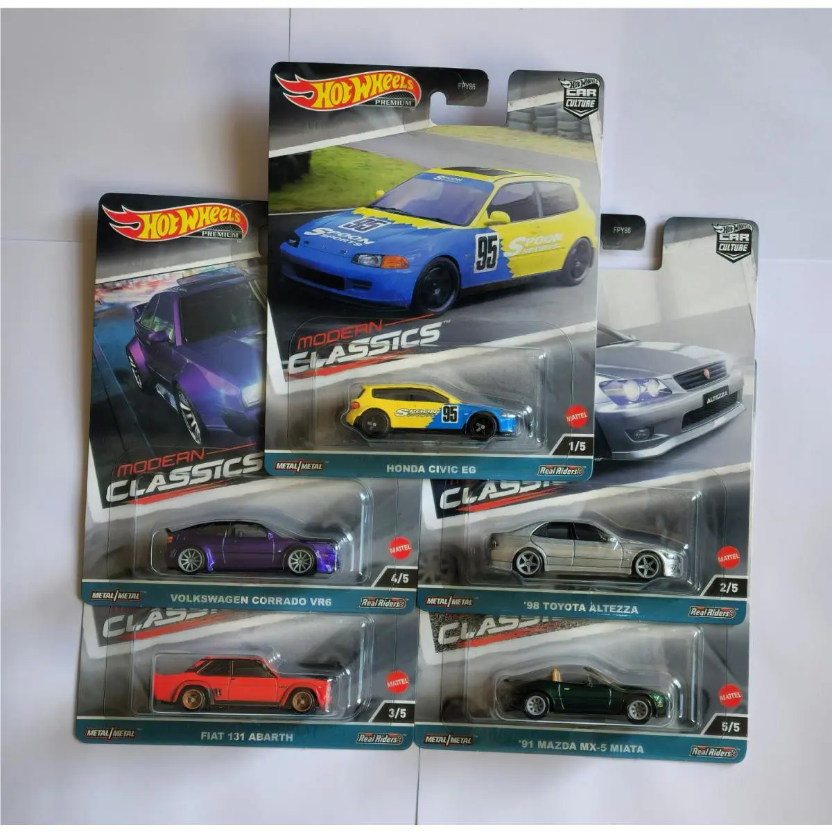 Hot Wheels 1:64 Car Culture 2023 E Case Modern Classics Set Of 5 Cars