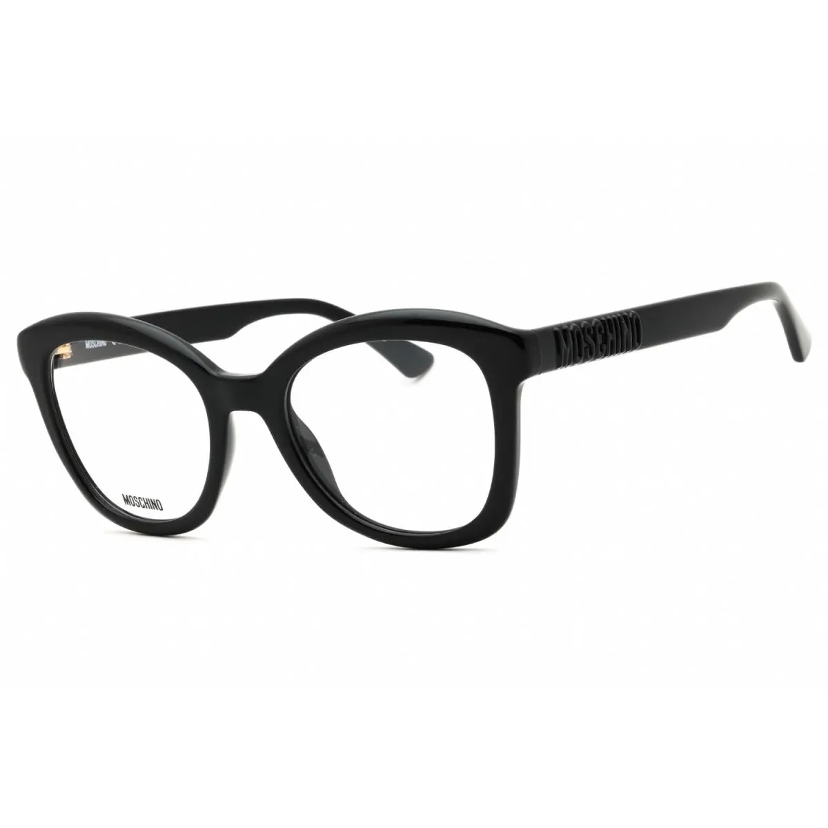 Moschino MOS636 0807 00 Black 50mm Women`s Eyeglasses - Black / Clear Demo Lens, Frame: Black, Lens: Clear
