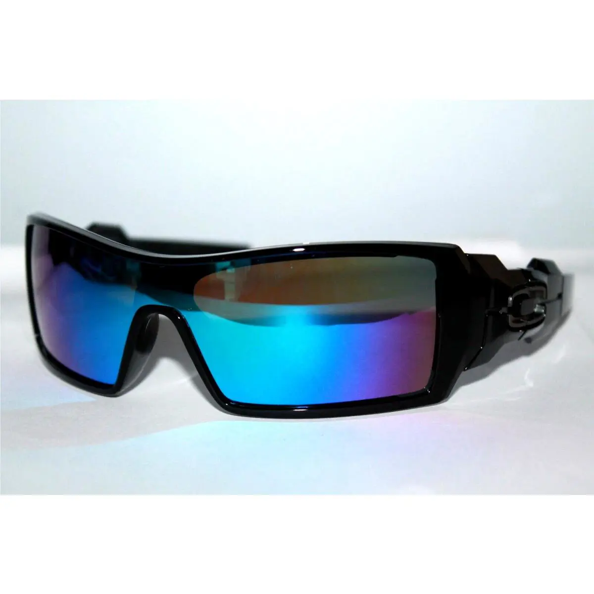 Oil Rig Polarized Sunglasses Black OO9081 W/ Galaxy Replacement Lens YT-1 ICE BLUE by Oakley