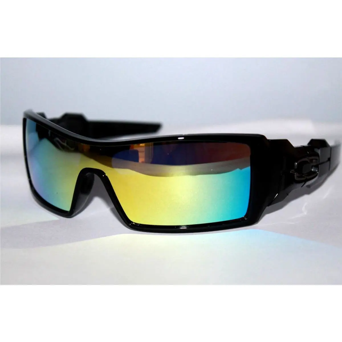 Oil Rig Polarized Sunglasses Black OO9081 W/ Galaxy Replacement Lens YT-10 YELLOW GOLD by Oakley