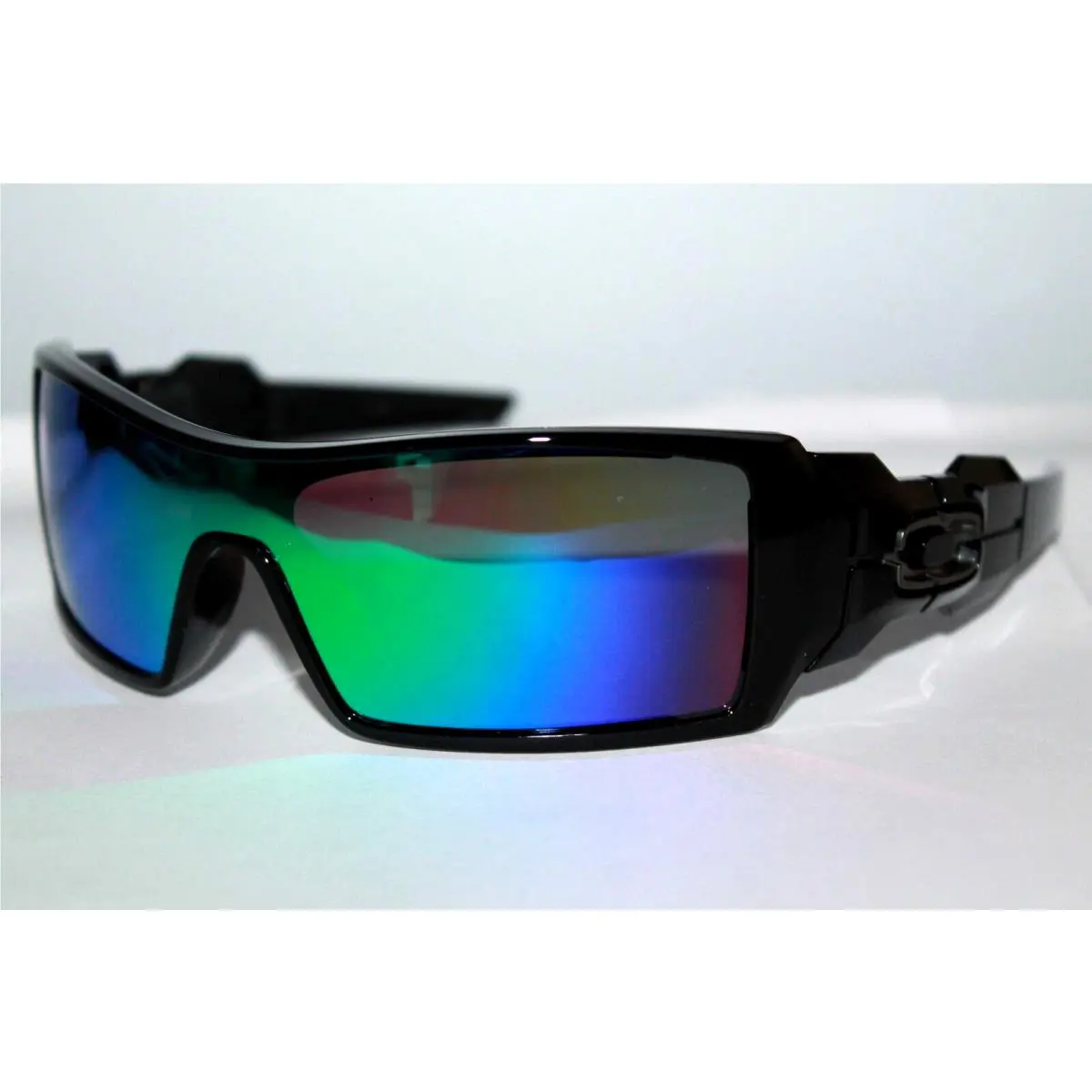 Oil Rig Polarized Sunglasses Black OO9081 W/ Galaxy Replacement Lens YT-7 GREEN by Oakley
