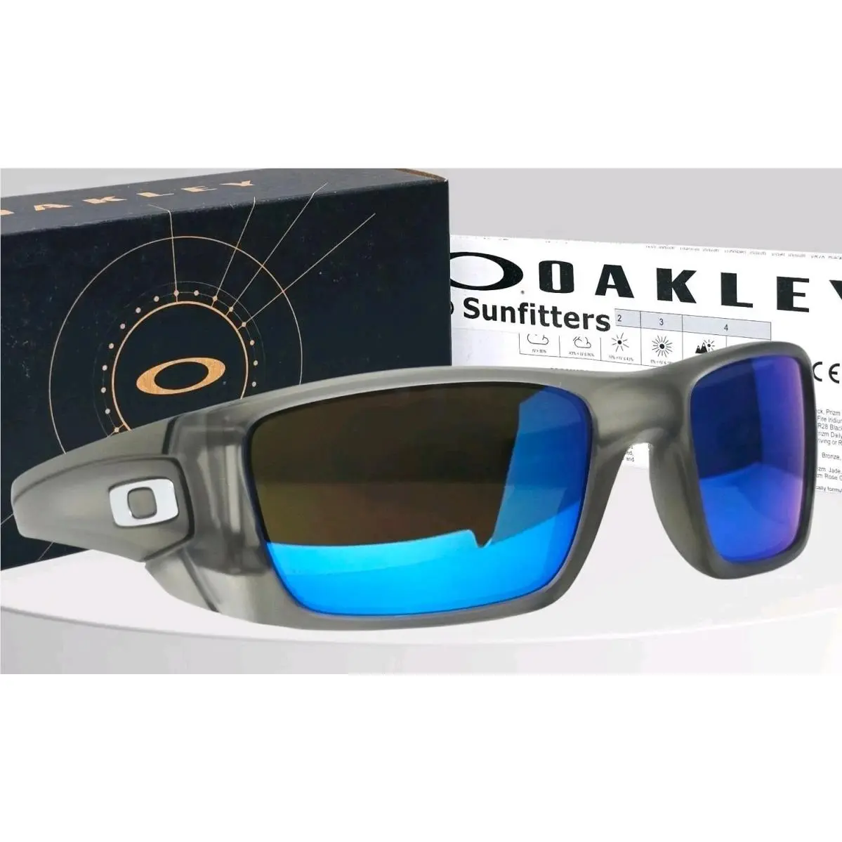 Oakley Fuel Cell Matte Grey Ink Prizm Sapphire OO9096-N3 Sunglasses
