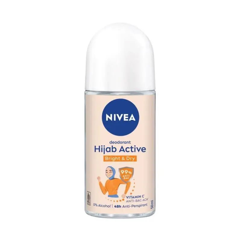 12x Nivea Roll On Deodorant Hijab Active Personal Care Bundle 50ml