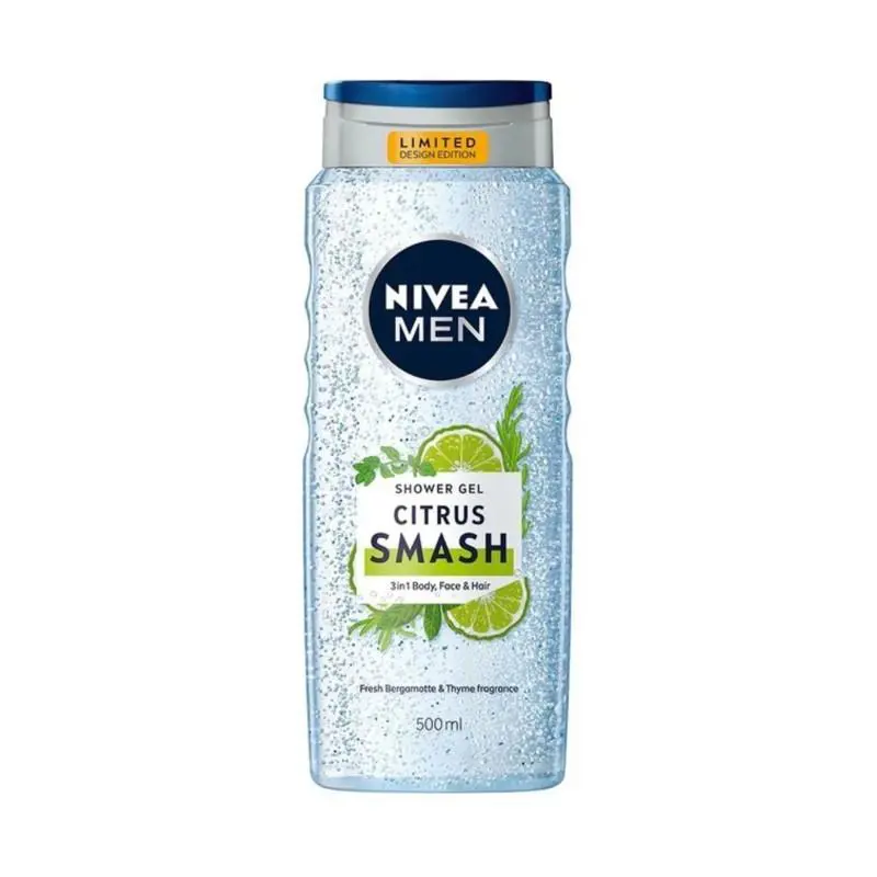 12x  Men Shower Gel Citrus Smash 3in1 Lot Personal Care 500ml by Nivea