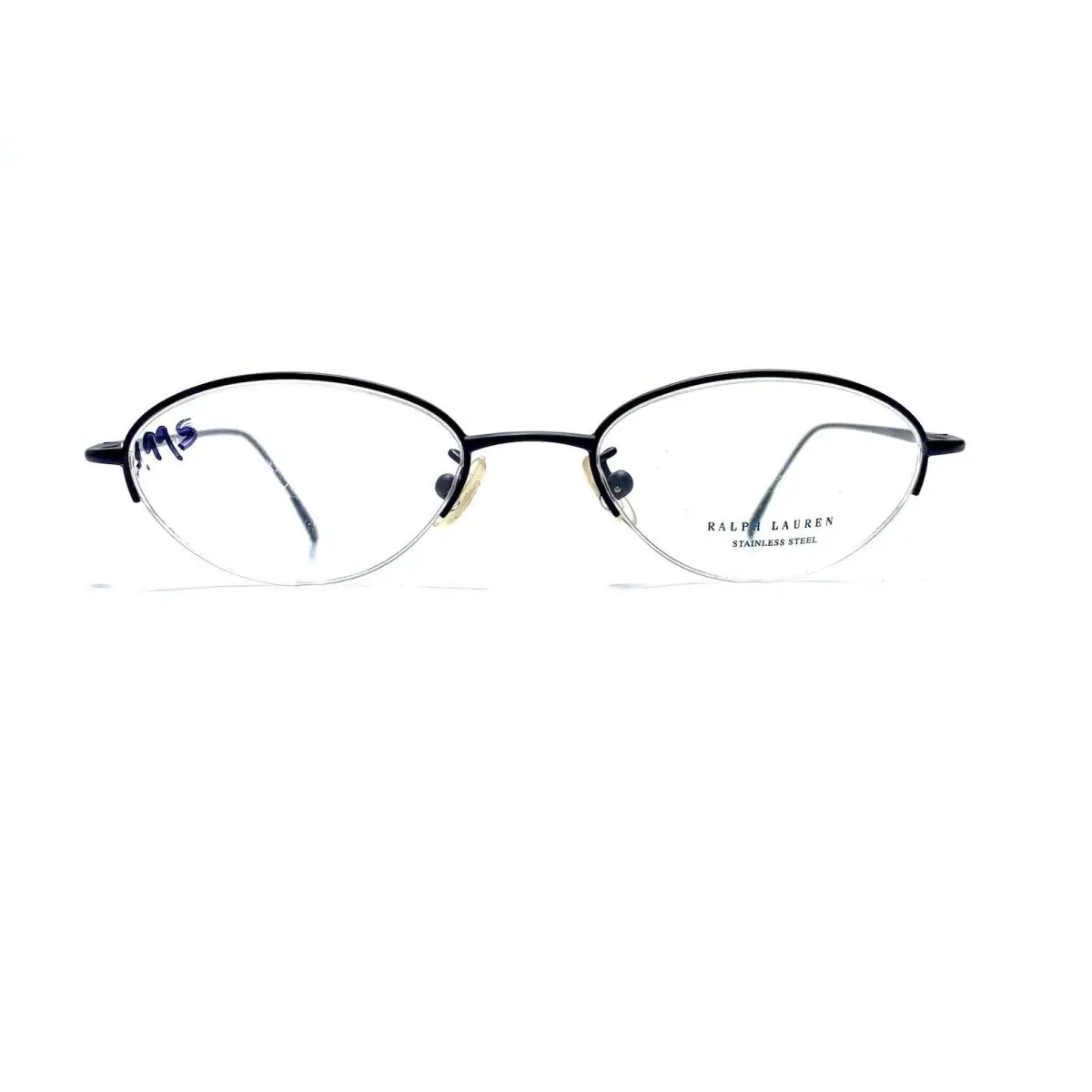 Ralph Lauren Petite Blue Almond Half Rim Glasses Italy RL 664 C3H 48 18 130