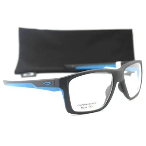 Mainlink OX8128-0457 Satin Steel W/blue Acents Eyeglasses 56-17 by Oakley