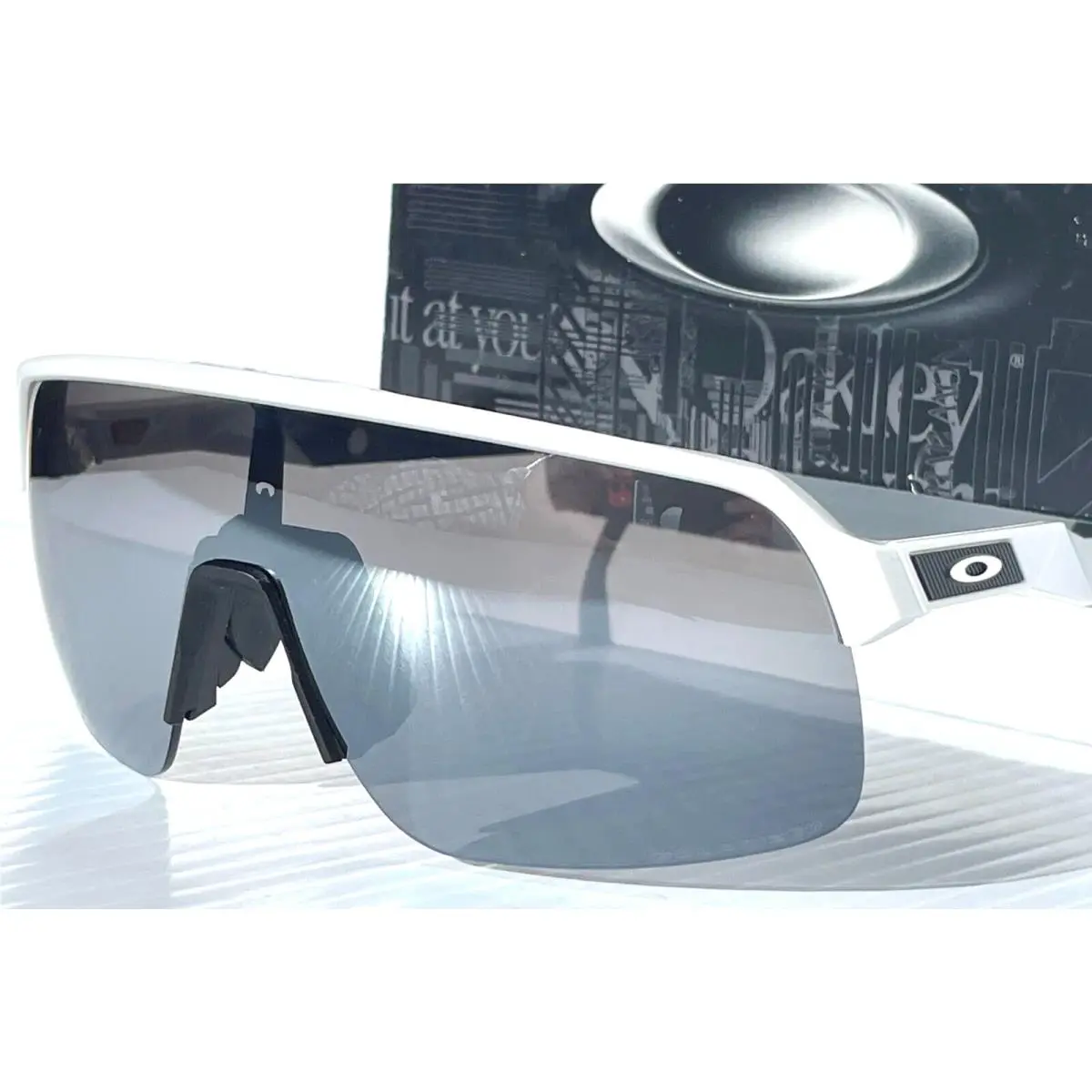 Sutro Lite Matte White Polarized Galaxy Chrome Lens Sunglass 9463-02 by Oakley