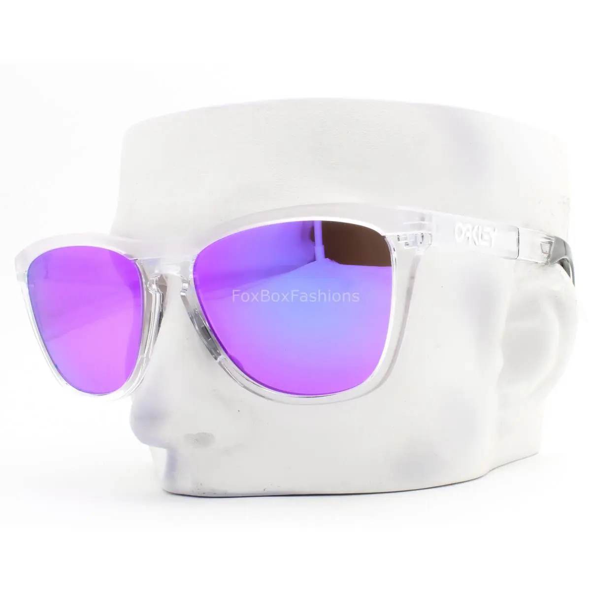 Frogskins Range XL Sunglasses Matte Clear Prizm Violet OO9503-0558 Wpouch by Oakley