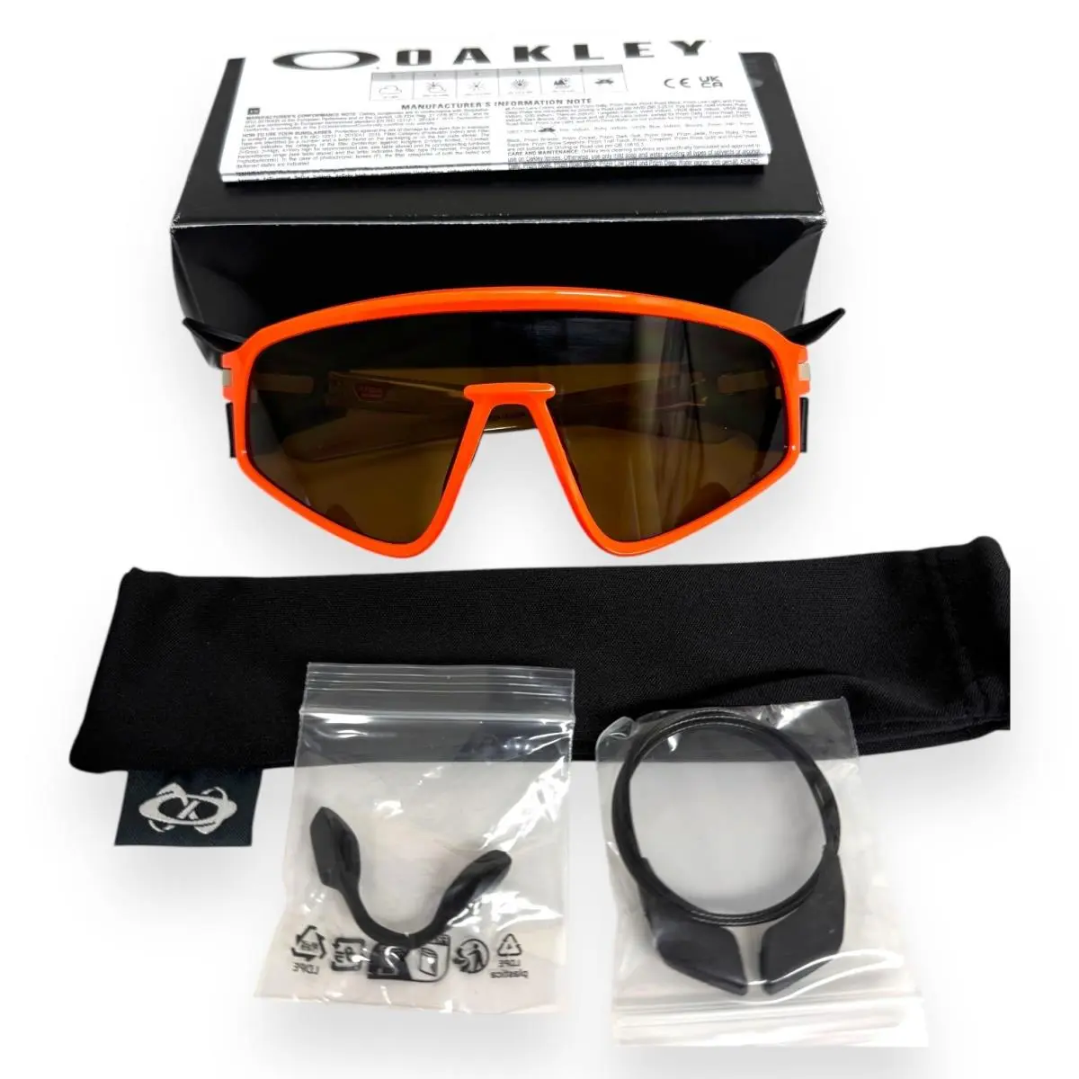 Latch Panel Sunglasses OO9404 Neon Orange on Brown Prizm Bronze W/pouch by Oakley