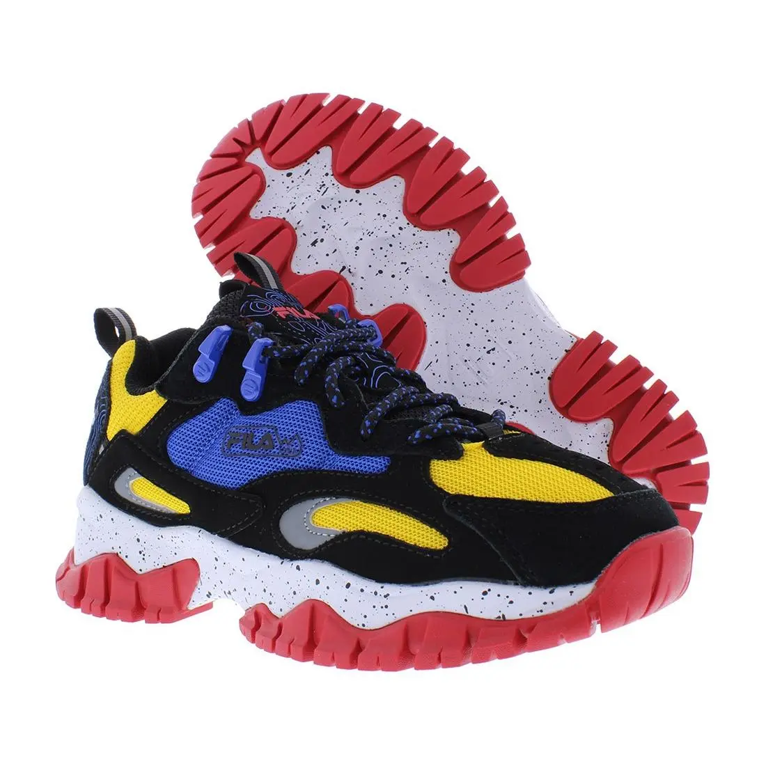 Fila shoes - Black/Blue/Yellow, Main: Black 4