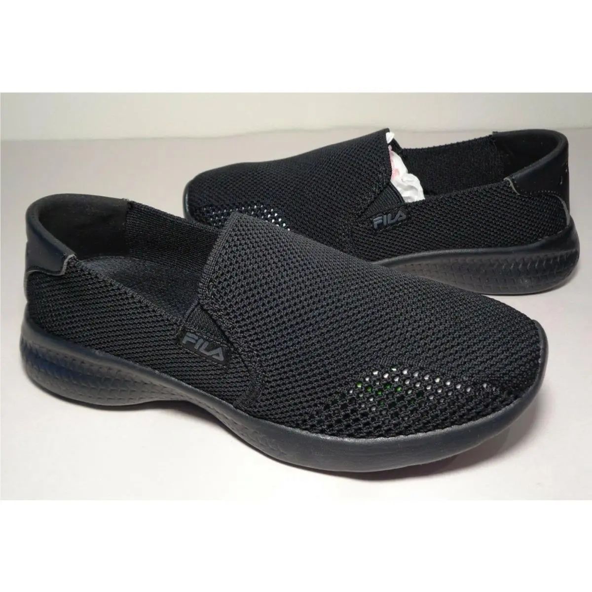 Fila Size 6 M Mallorca Slip ON Black Sneakers Women`s Shoes