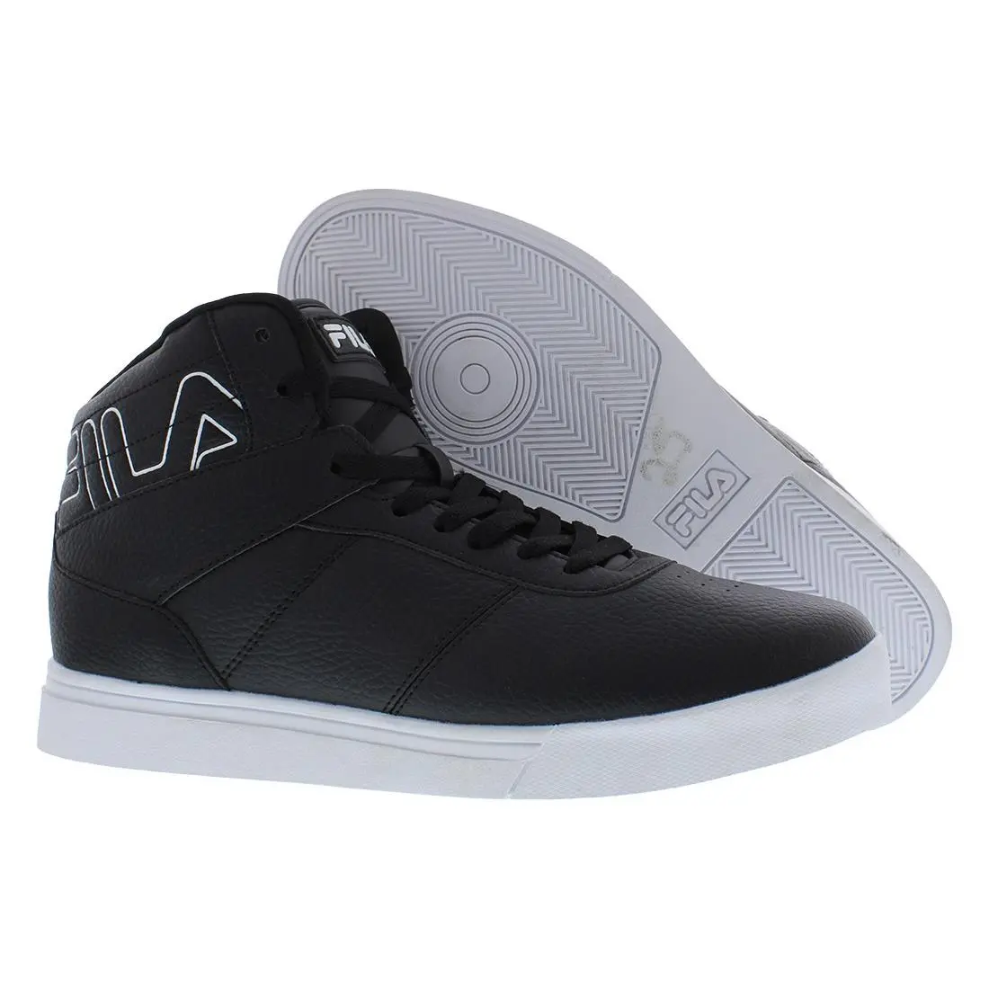 Fila Impress High Top Leather Mens Shoes Size 9.5 Color: Black/white