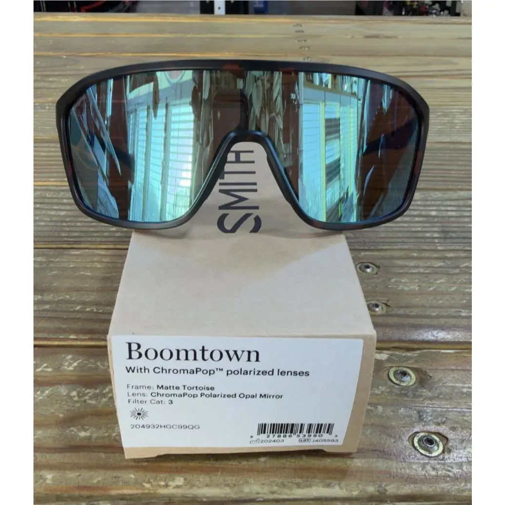 Men`s Smith Boomtown Chromapop Opal Mirror Tortoise Frame Sunglasses