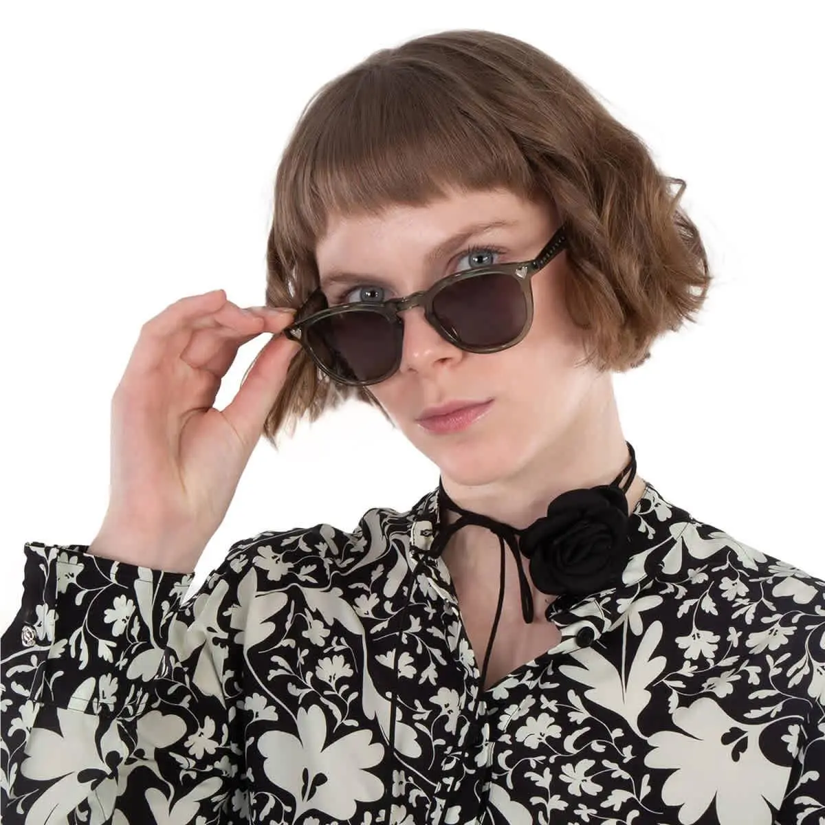 Garrett Leight Glco X Andre Saraiva Sun G15 Oval Ladies Sunglasses 2082 JUN/G15