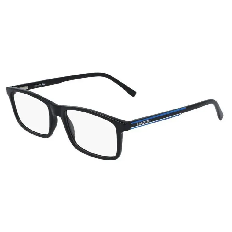 L2858 001 Black Rectangular Men`s Eyeglasses 54-17-145mm-AUTHENTIC by Lacoste