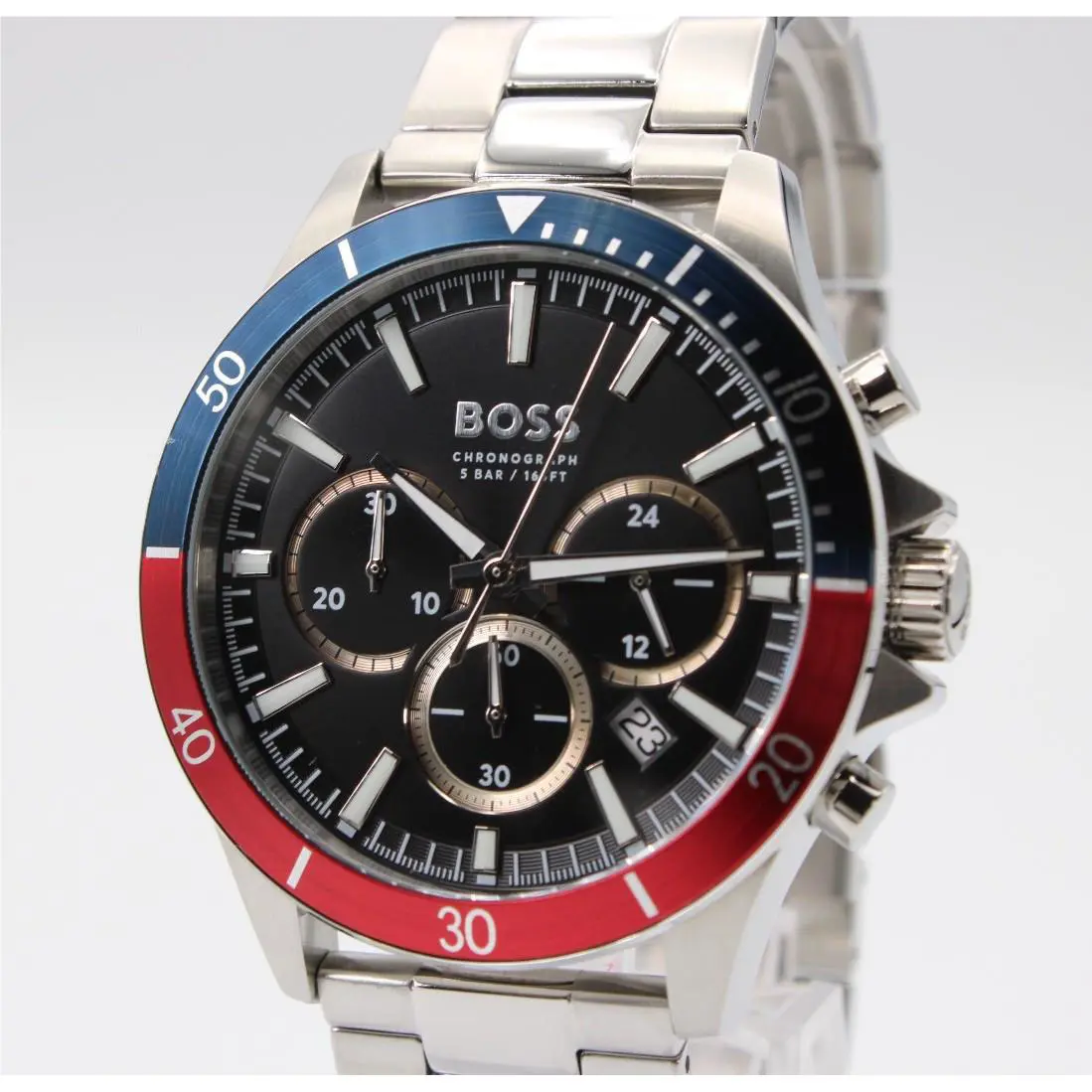 Hugo Boss 45MM HB1514108 Stainless Steel Chronograph Mens Watch