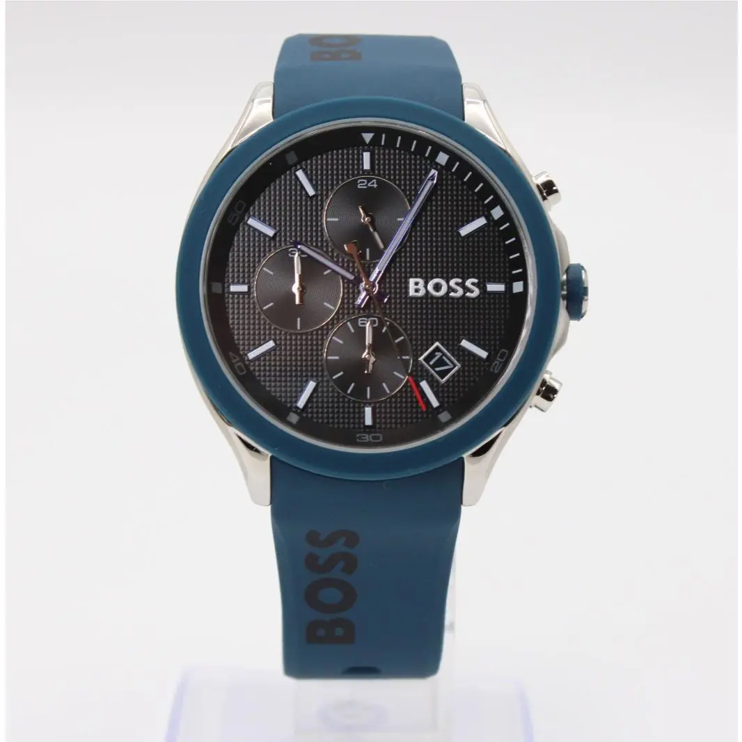 Hugo Boss HB1513717 Mens Velocity Watch Blue Rubber Strap