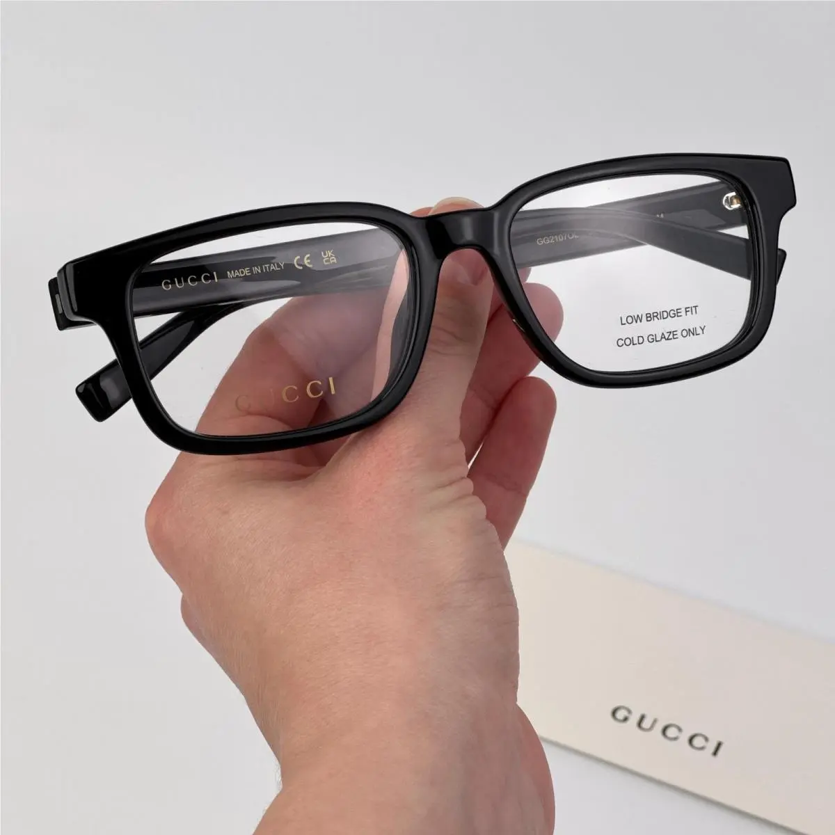 Gucci Women Eyeglasses Black Demo Rectangle GG2107OL 001