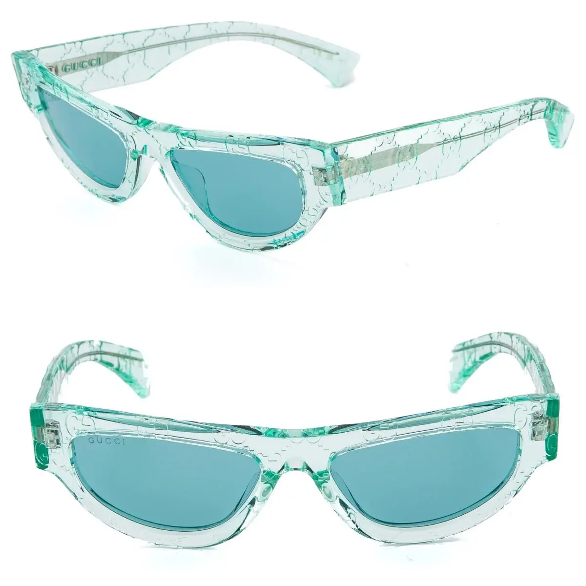 Gucci GG1834S Crystal Blue Guccissima 1834 GG Motif Sunglasses 012