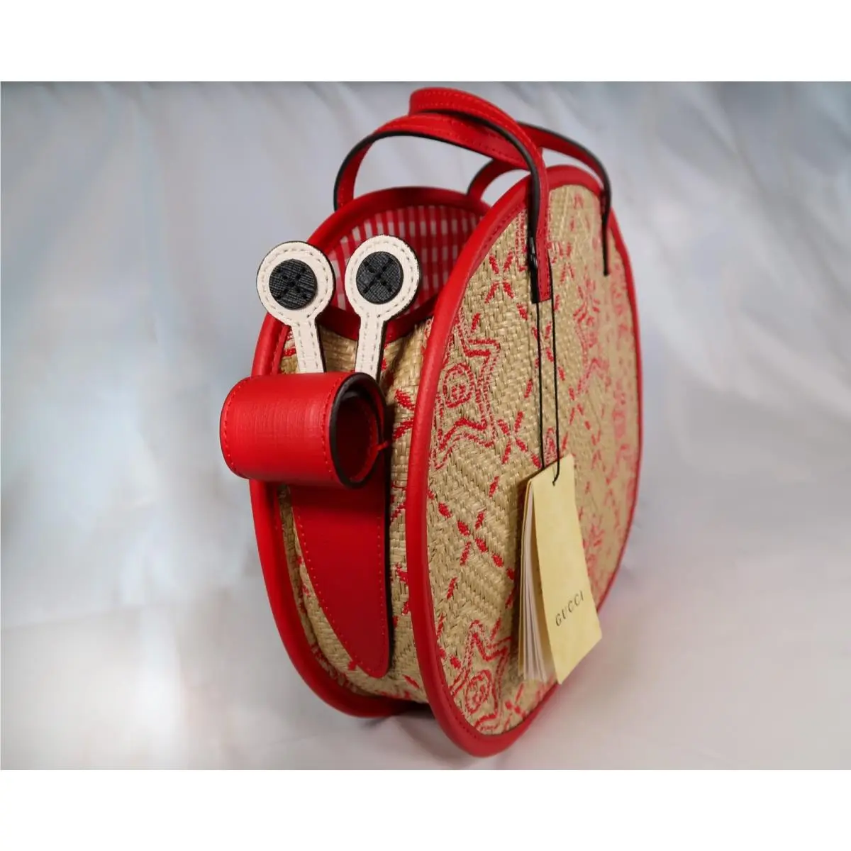 Gucci Raffia Snail Tote Bag