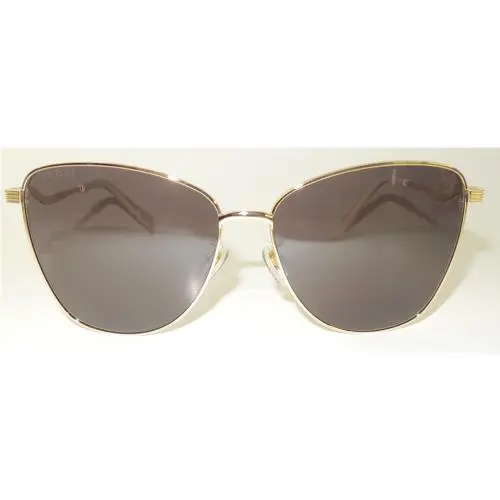Gucci GG0970S 001 Sunglasses Gold Frame Gray Lens 145 60 - 15